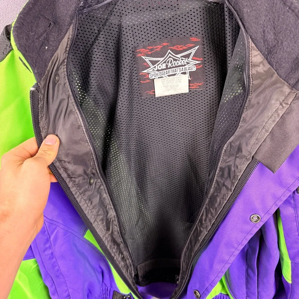 VTG Joe Rocket Ballistic Meteor Motorcycle Jacket Mens L Retro Biker The Joker